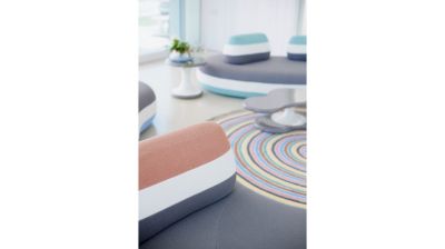 2.5-seat armless sofa - m&eacute;ridien matelass&eacute; fabric image number 5