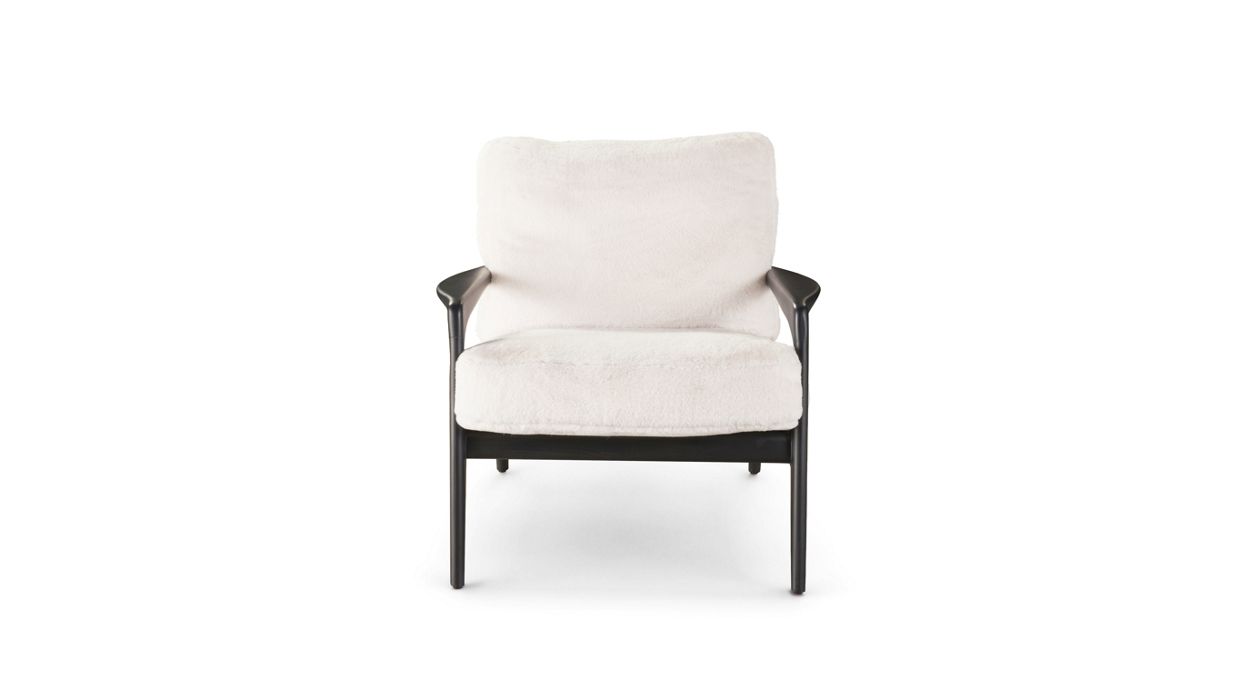 Classic cushioned armchair - Douceur fabric image number 1