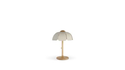 lampe a poser lin &eacute;cru coquillage image num&eacute;ro 1