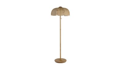 Lampadaire cannage naturel coquillage image num&eacute;ro 1