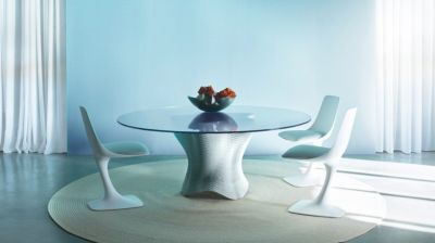 dining table - top in kath&eacute;dral&copy; glass  image number 0