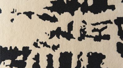 Beige and Black wool rug image number 1