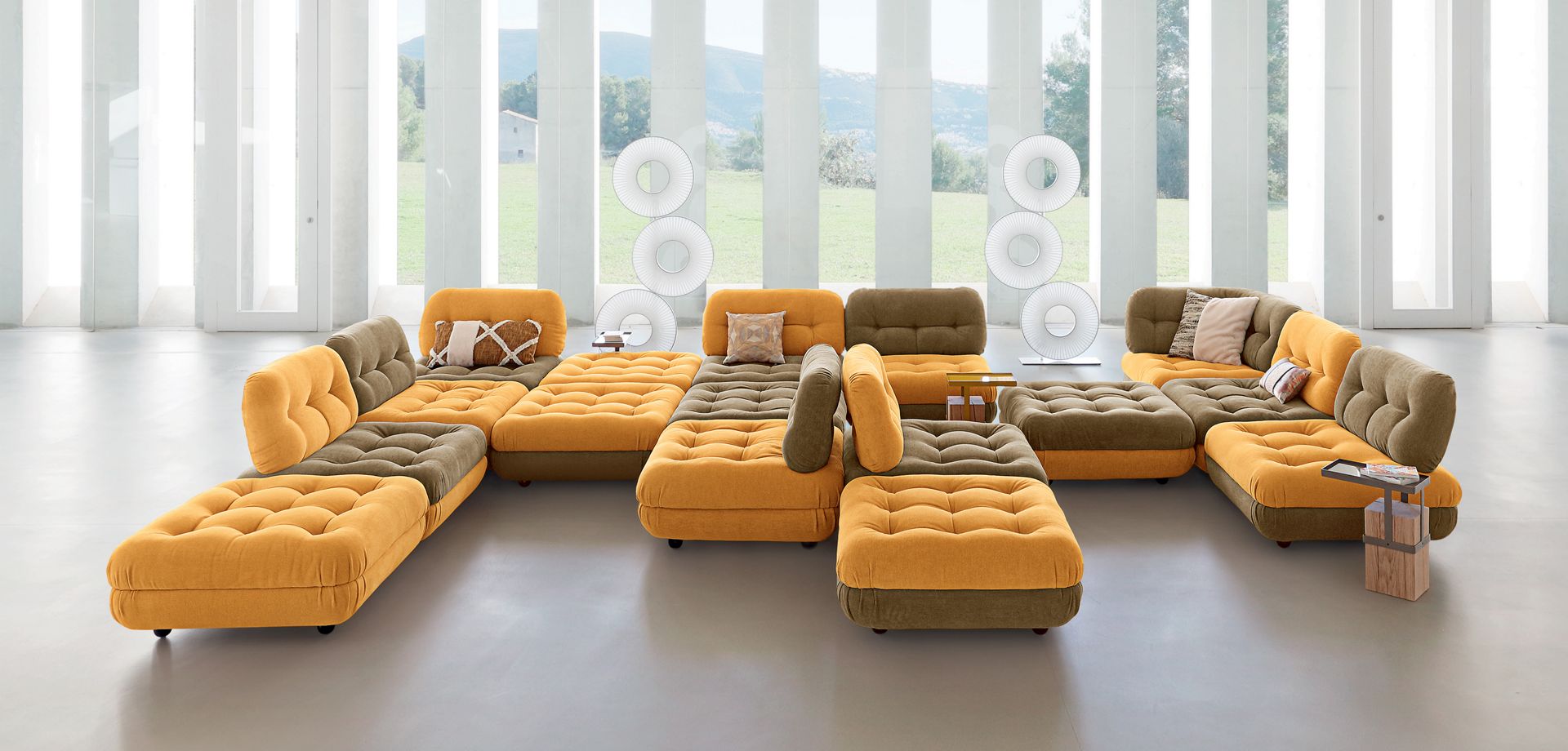 DOMINO modular sofa by elements - color version | Roche Bobois