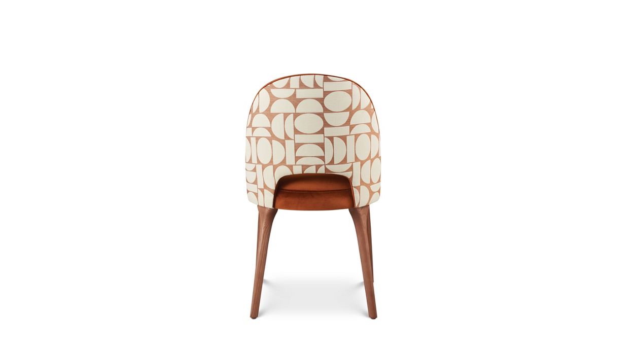 chair - Velluto fjord cognac fabric image number 2