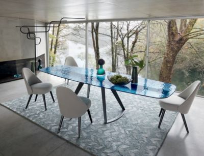 Dining table - colored glass iroise mood image