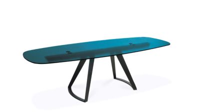 Mesa de comedor  fija - cristal coloreado n&uacute;mero de imagen 1