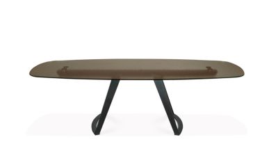 Table verre et fer forgé Roche Bobois - Ameublement