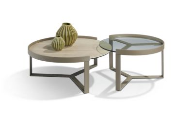 Set de deux tables rondes lila visuel produit