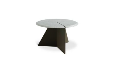 Bianco Carrare end table nenuphar image number 1