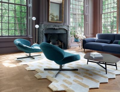 fauteuil - pi&egrave;tement laque nuage 2 visuel d'ambiance