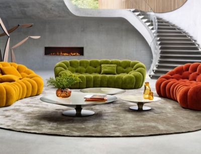 Round coffee table ovni up mood image