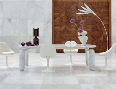 upholstered stem chair &ndash; black base
 qiss mood image