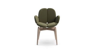Dining armchair in ash wood pulp image number 1