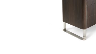 commode 3 tiroirs - laqu&eacute; / top verre laqu&eacute; image num&eacute;ro 0