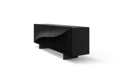 Aparador con 2 puertas correderas- estructura en Negro n&uacute;mero de imagen 1