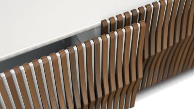 aparador con 2 puertas correderas - estructura blanco n&uacute;mero de imagen 3