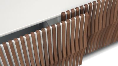 aparador con 2 puertas correderas -  estructura en blanco n&uacute;mero de imagen 3