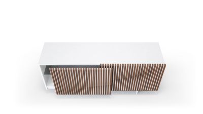 aparador con 2 puertas correderas - estructura blanco n&uacute;mero de imagen 2