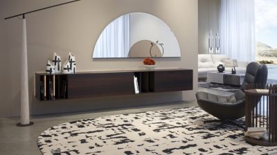 Beige and Black wool rug image number 1