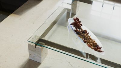 Mesa de centro - patas de cemento n&uacute;mero de imagen 1