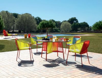 dining table - glass top traveler outdoor mood image