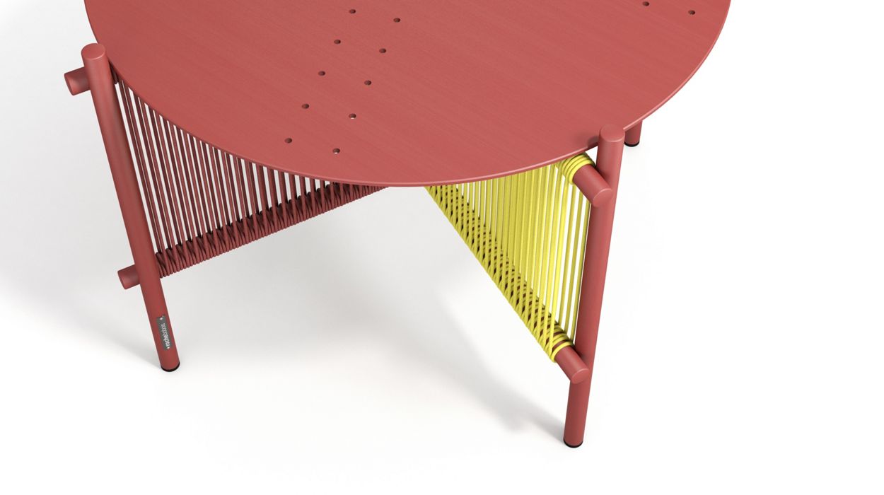 table basse - harmonie colorée - plateau métal image number 2