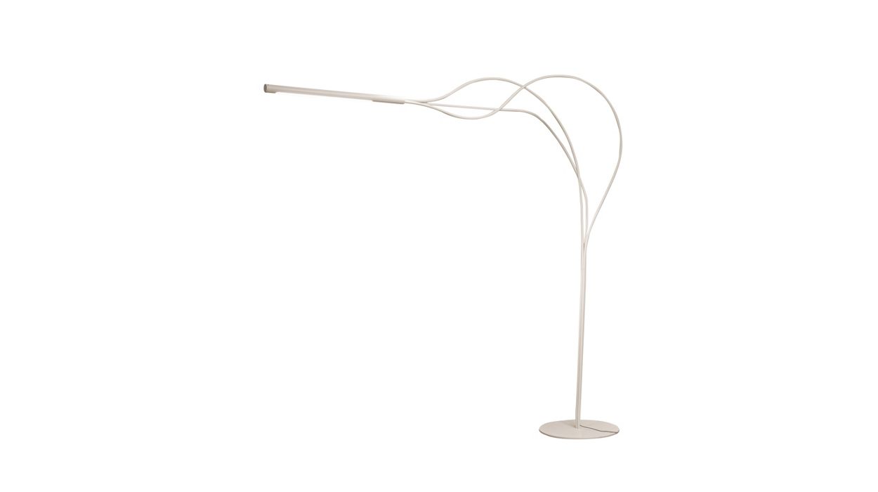 white offset floor lamp image number 0