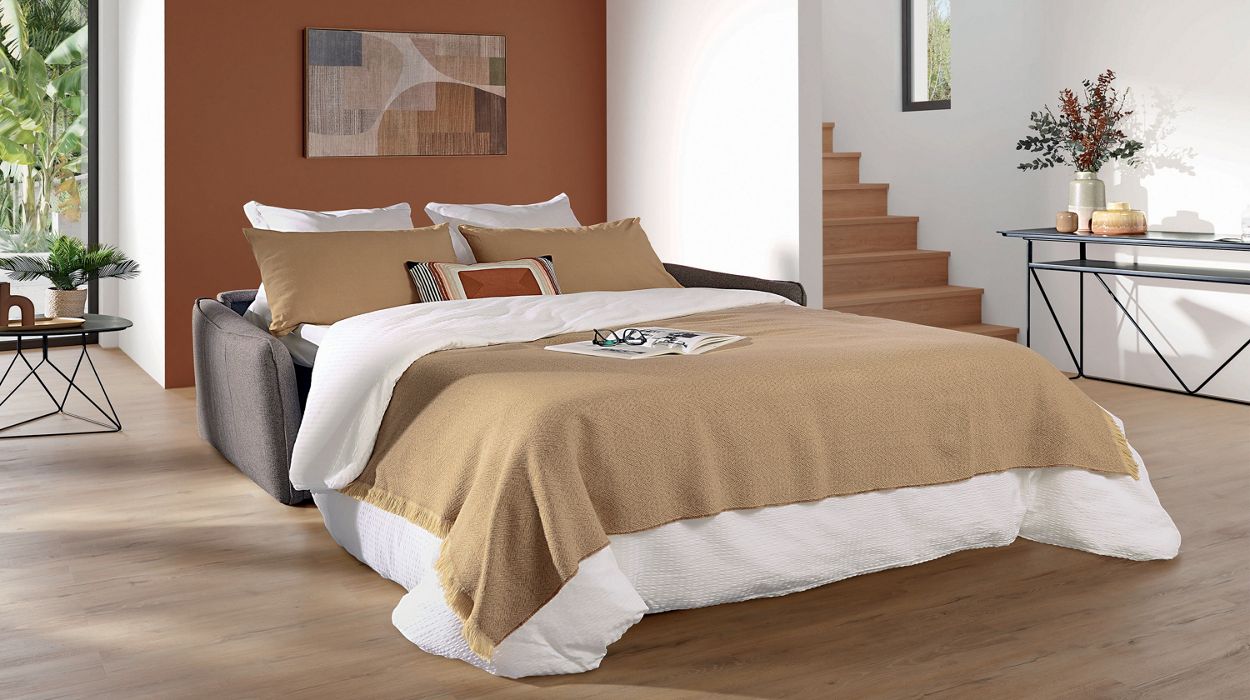 canapé-lit en tissu image number 1