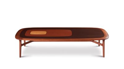 rectangular cocktail table - marquetry top image number 1