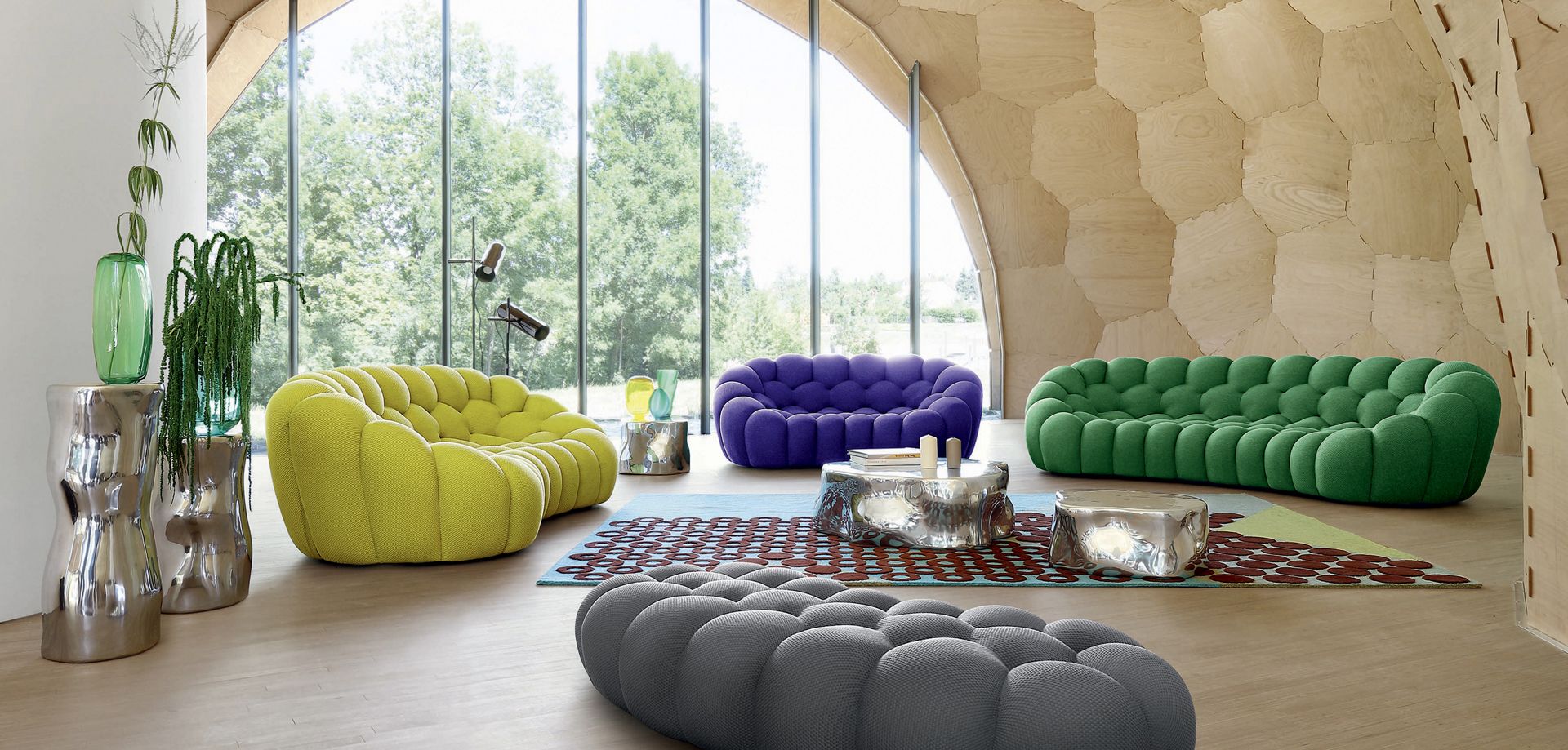 BUBBLE 2 curved 3-4 seat sofa | Roche Bobois
