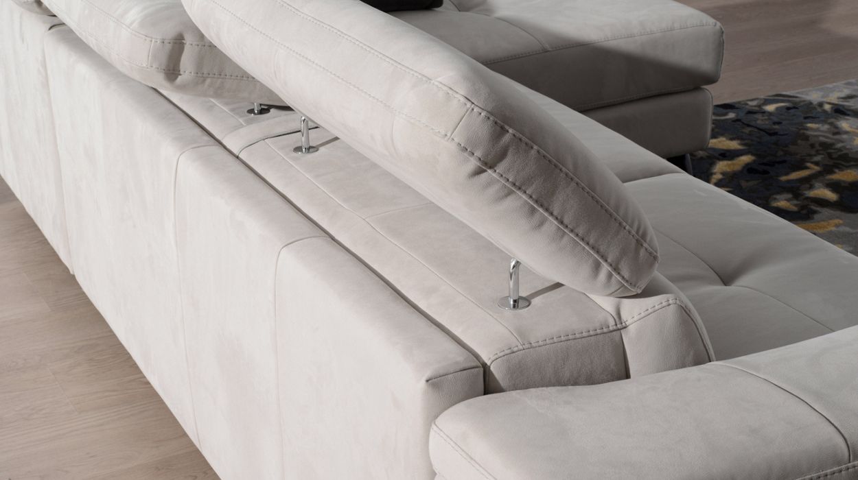 Canapé-lit couchage 140 cm en tissu - angle droit image number 3