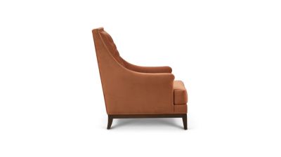 armchair with tall back - fabric image number 1