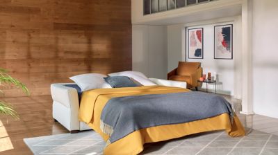 Canap&eacute;-lit couchage 140 cm 100% cuir image num&eacute;ro 2