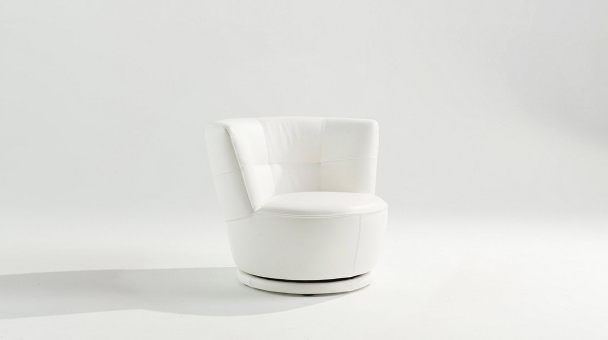 Fauteuil pivotant 100% cuir image number 0