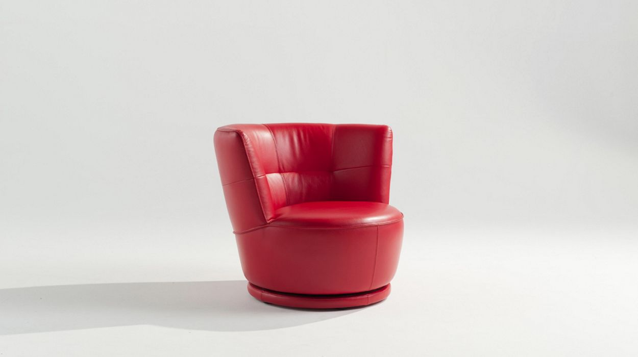 Fauteuil pivotant 100% cuir image number 1