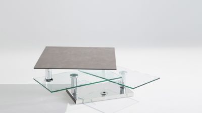 Table basse extensible en c&eacute;ramique et verre image num&eacute;ro 1
