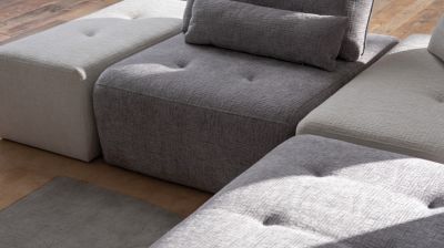 Canap&eacute; composable 5 &eacute;l&eacute;ments  - Dossier double profondeur image num&eacute;ro 3