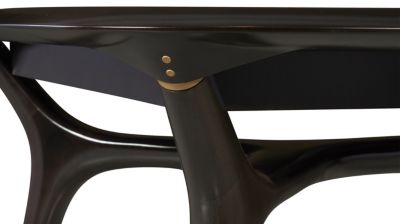 Dining table with Noir Desir ceramic extension. image number 3