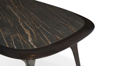 Dining table with Noir Desir ceramic extension. image number 2