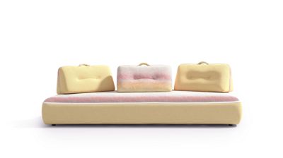 4-seat armless sofa image number 1