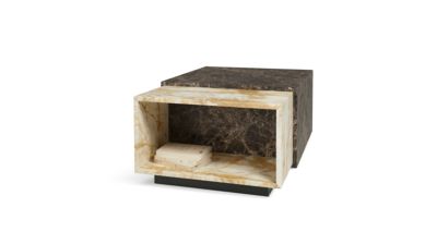 end table - emperador / giallo siena image number 1