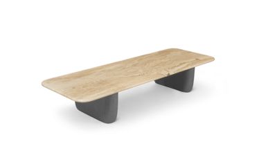 table basse rectangulaire - plateau marbre image num&eacute;ro 1