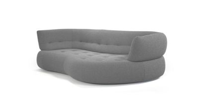 Large 3-seat sofa, curved - Right edge sense image number 1