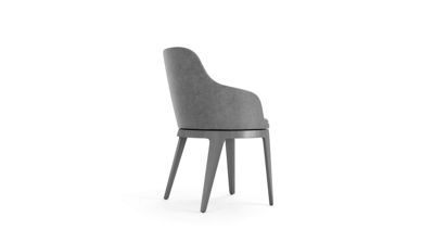 fixed dining armchair - wooden base tournicoti image number 2
