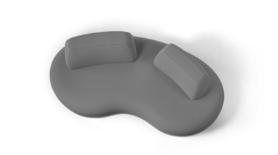 Large 3-seater banquette bombom indoor image number 2