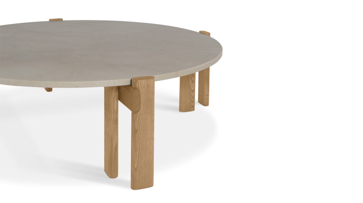 table basse ronde - plateau marbre image number 1