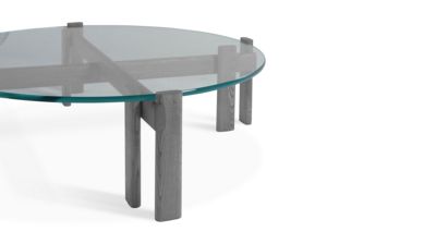 table basse ronde - plateau verre image num&eacute;ro 1