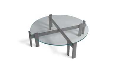 table basse ronde - plateau verre image num&eacute;ro 2